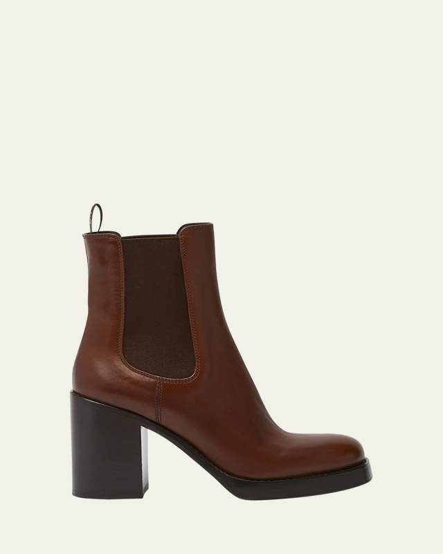 Leather Heeled Chelsea Boots