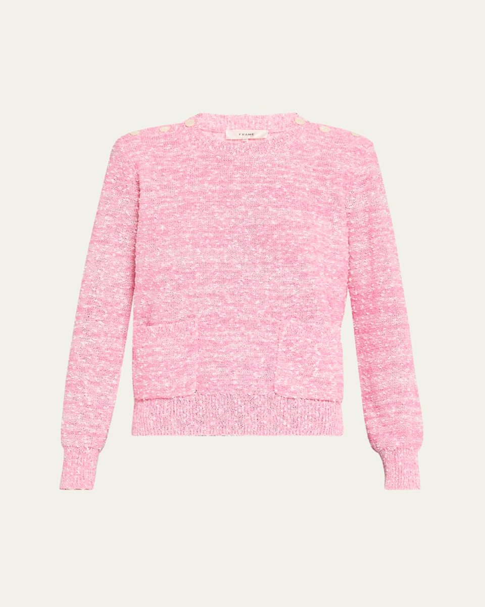 Melange Patch Pocket Sweater