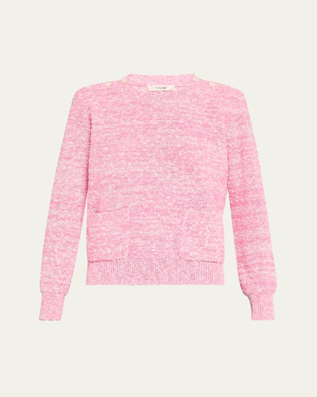 Melange Patch Pocket Sweater