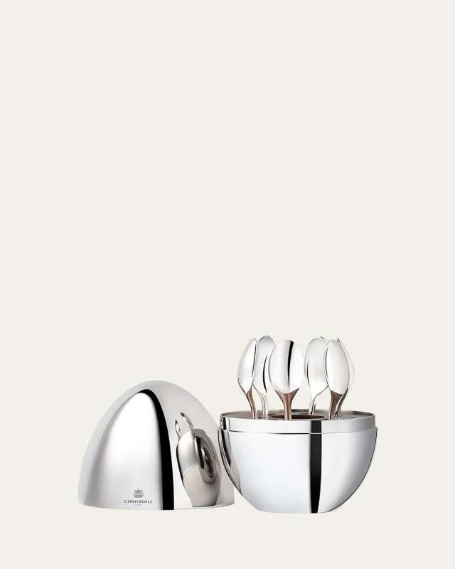 Mini Mood Silver Espresso Spoons, Set of 6