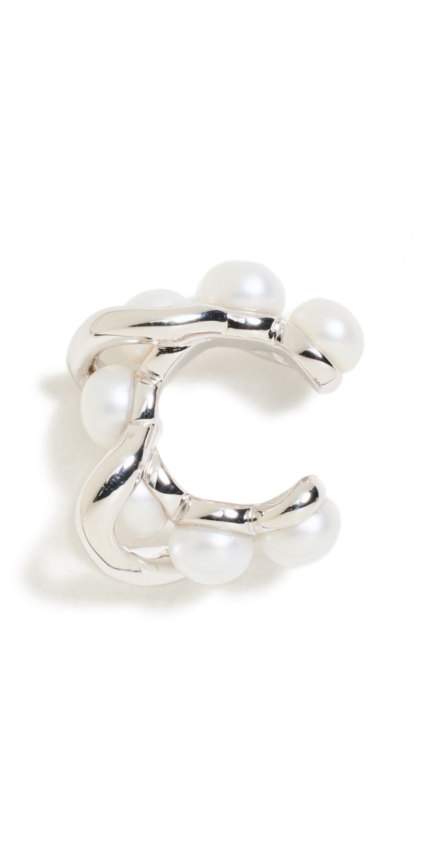 Missoma Molten Pearl Ear Cuff Silver