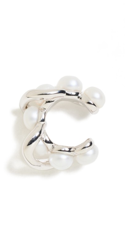 Missoma Molten Pearl Ear Cuff Silver
