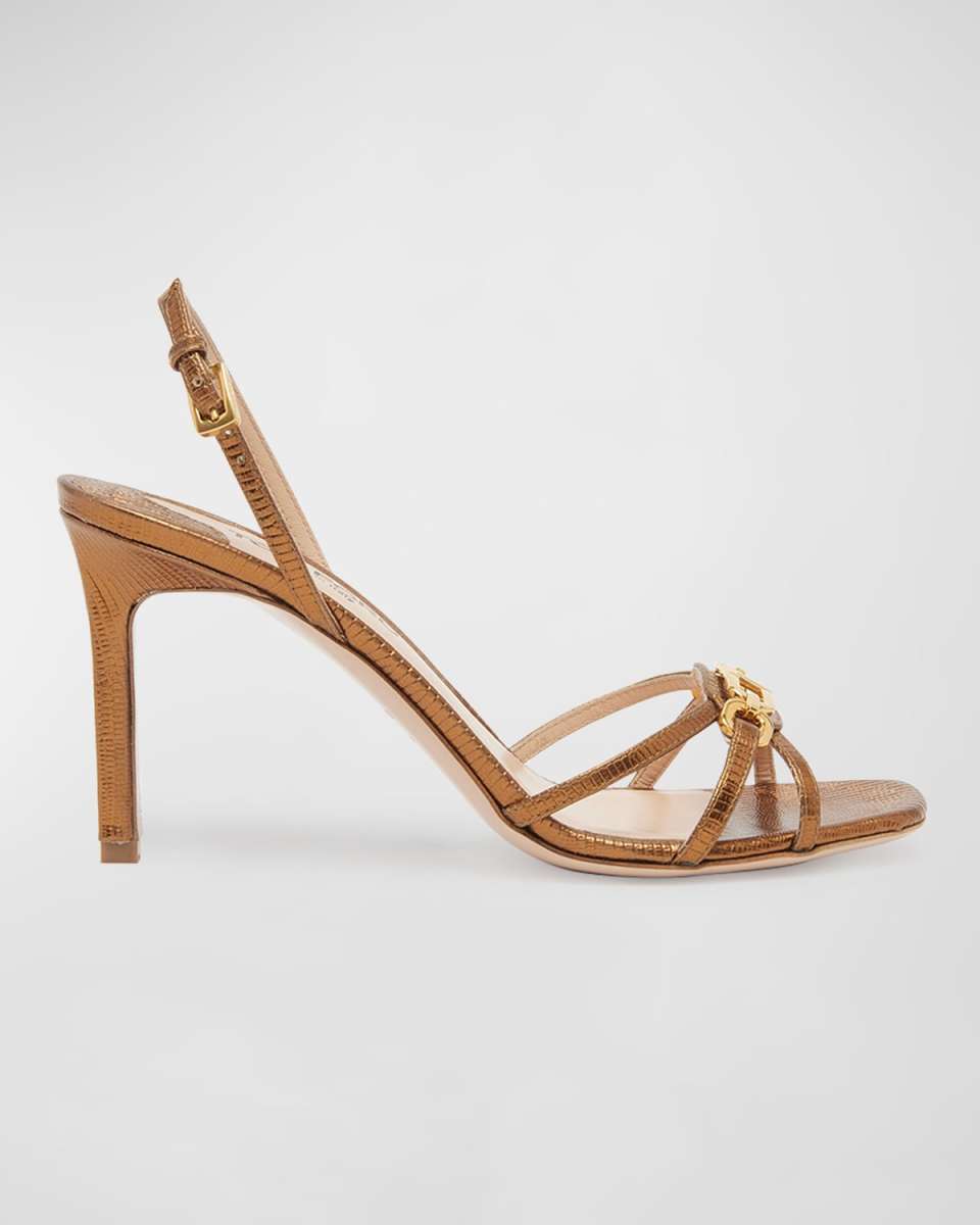Whitney Metallic Slingback Sandals
