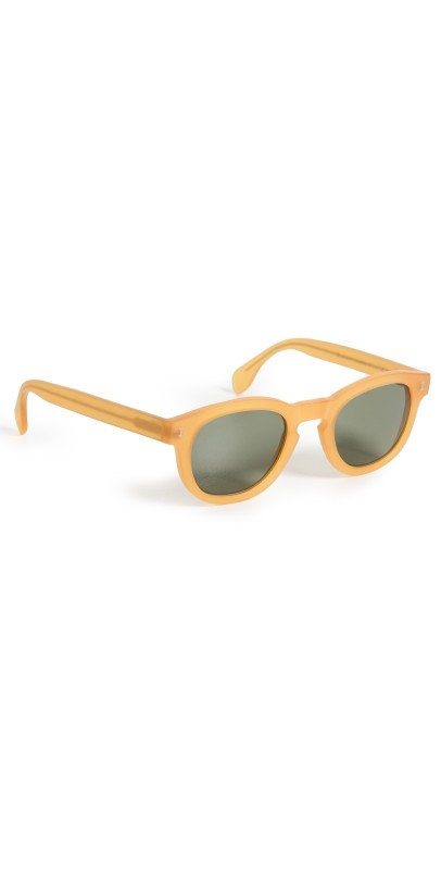 Illesteva Murdoch Matte Honey Gold Sunglasses Matte Honey Gold w/ Olive
