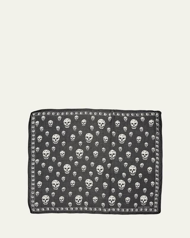 Silk Chiffon Skull Scarf