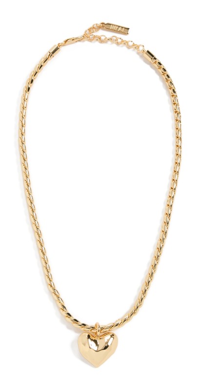 Luv Aj The Molten Heart Statement Necklace Gold