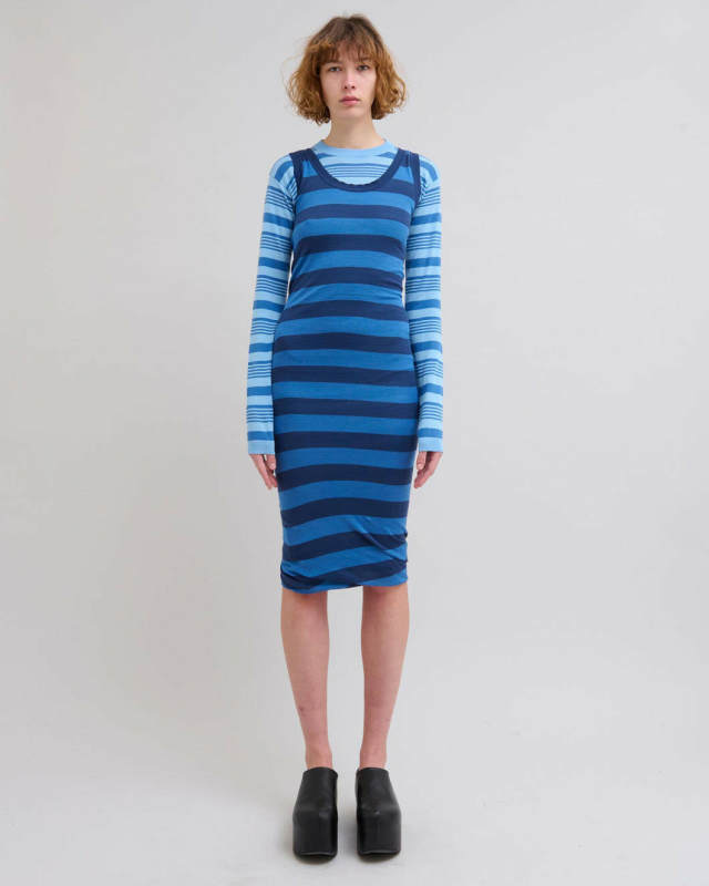 Striped Overlap Dress