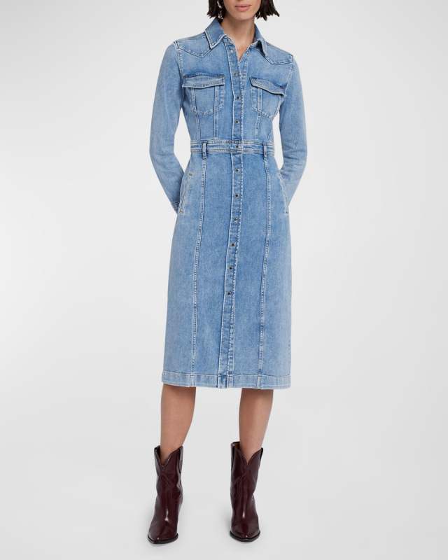 Luxe Denim Shirtdress