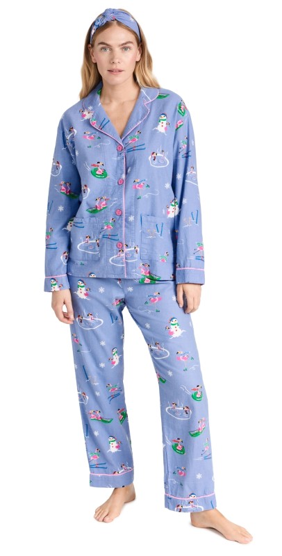 PJ Salvage Flannel PJ set Periwinkle