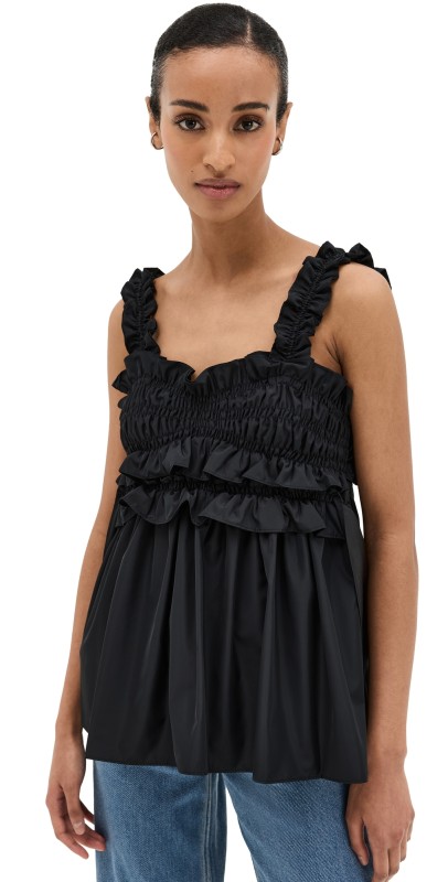 Cecilie Bahnsen Faille Gia Top Black