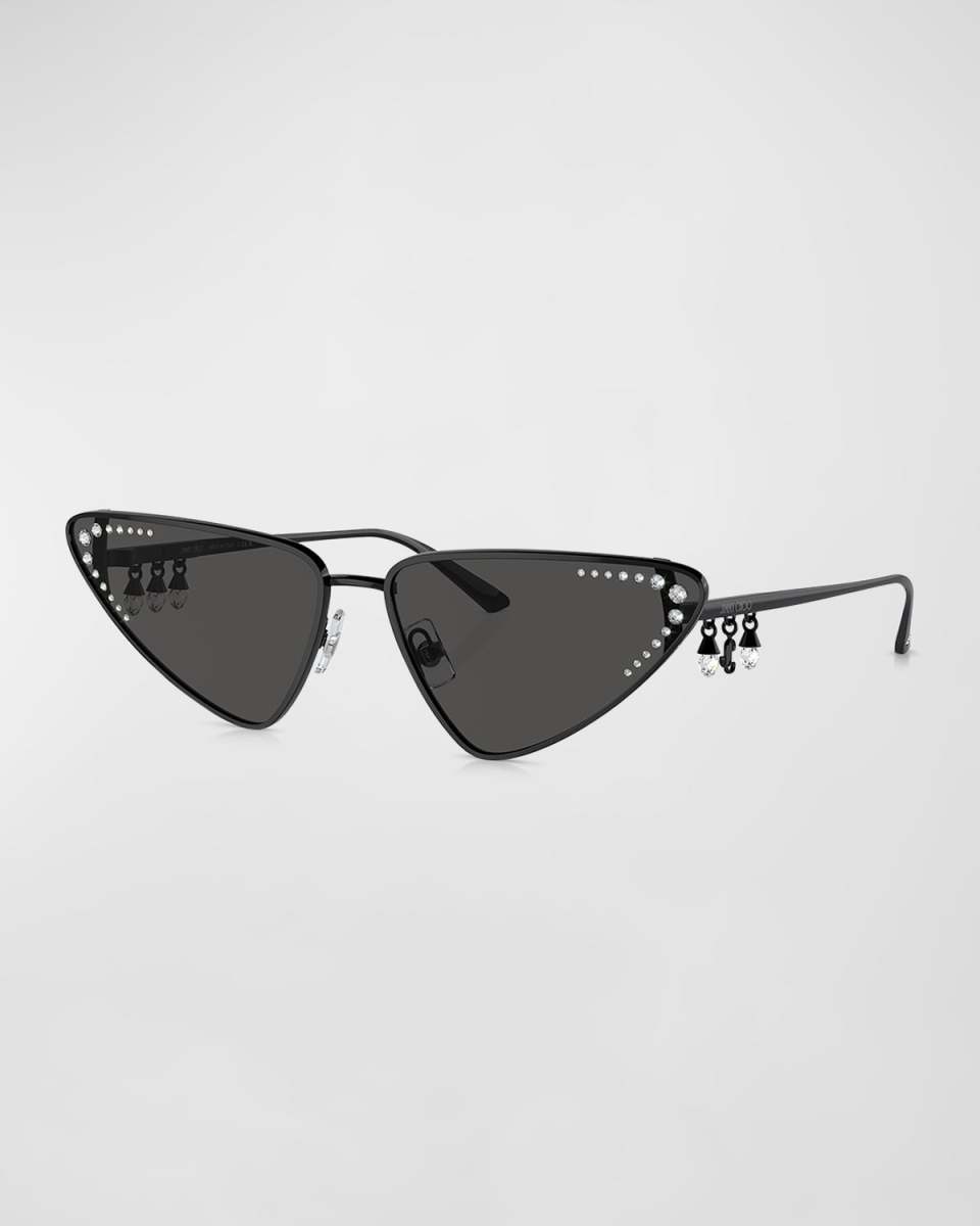 Embellished Metal Cat-Eye Sunglasses