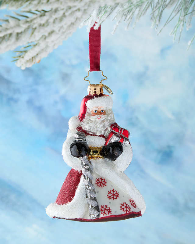 Santa's Flurry of Joy Christmas Ornament