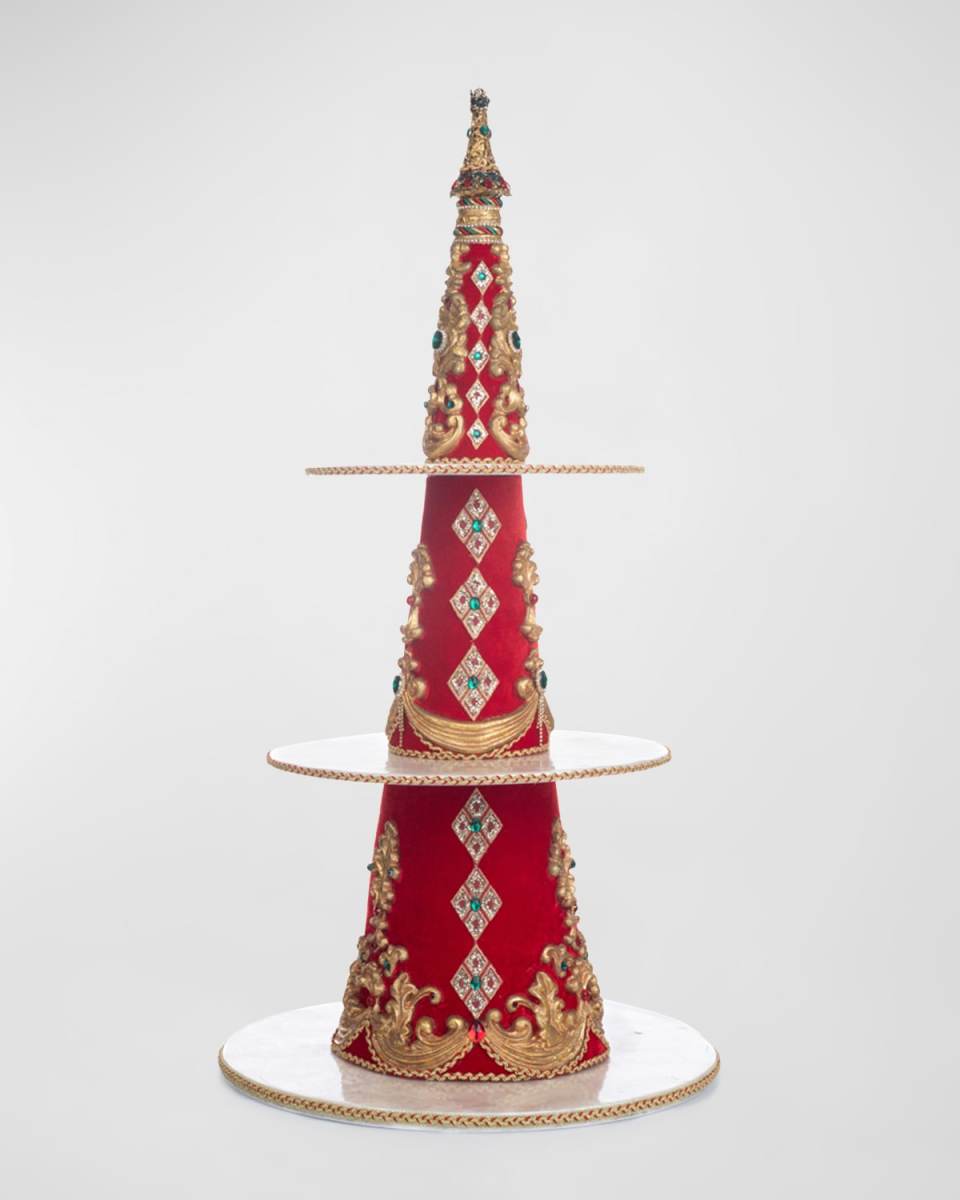 Christmas in the City Tree Tiered Tray Server