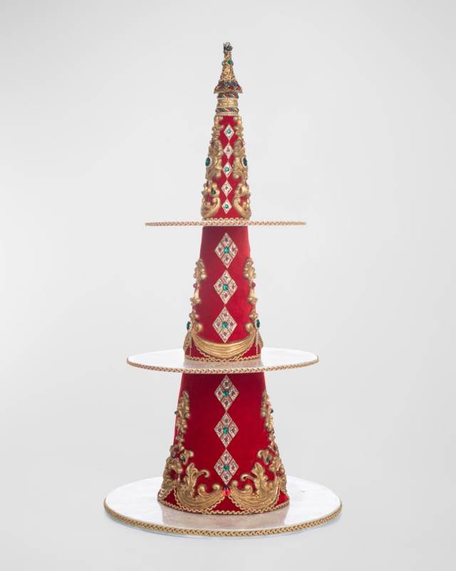 Christmas in the City Tree Tiered Tray Server