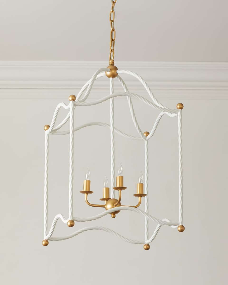 Marie Gold Twisted Metal Lantern