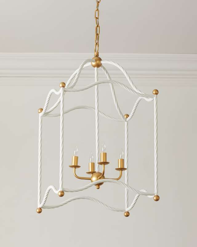 Marie Gold Twisted Metal Lantern