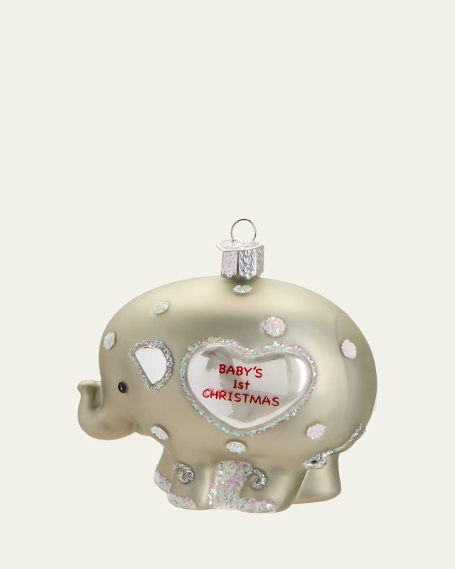 Baby's First Christmas Elephant Ornament