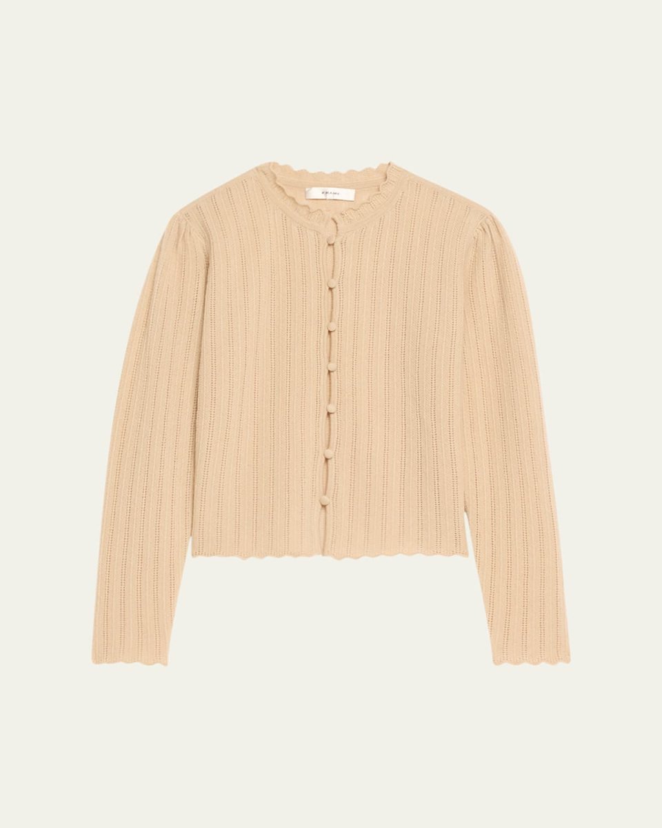 Ruffled Cashmere Cardigan