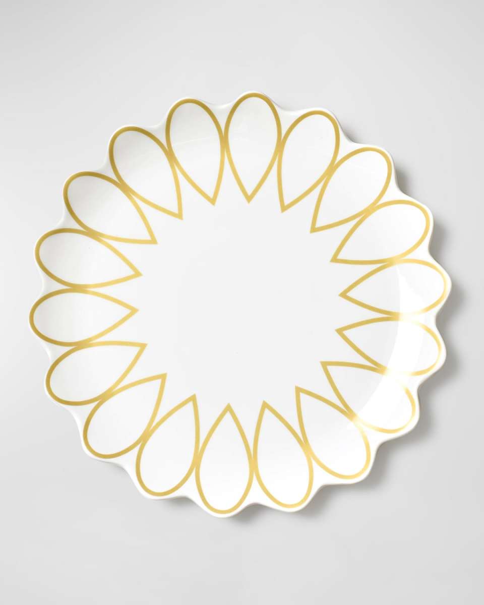 Deco Golden Scallop Dinner Plate, Set of 4
