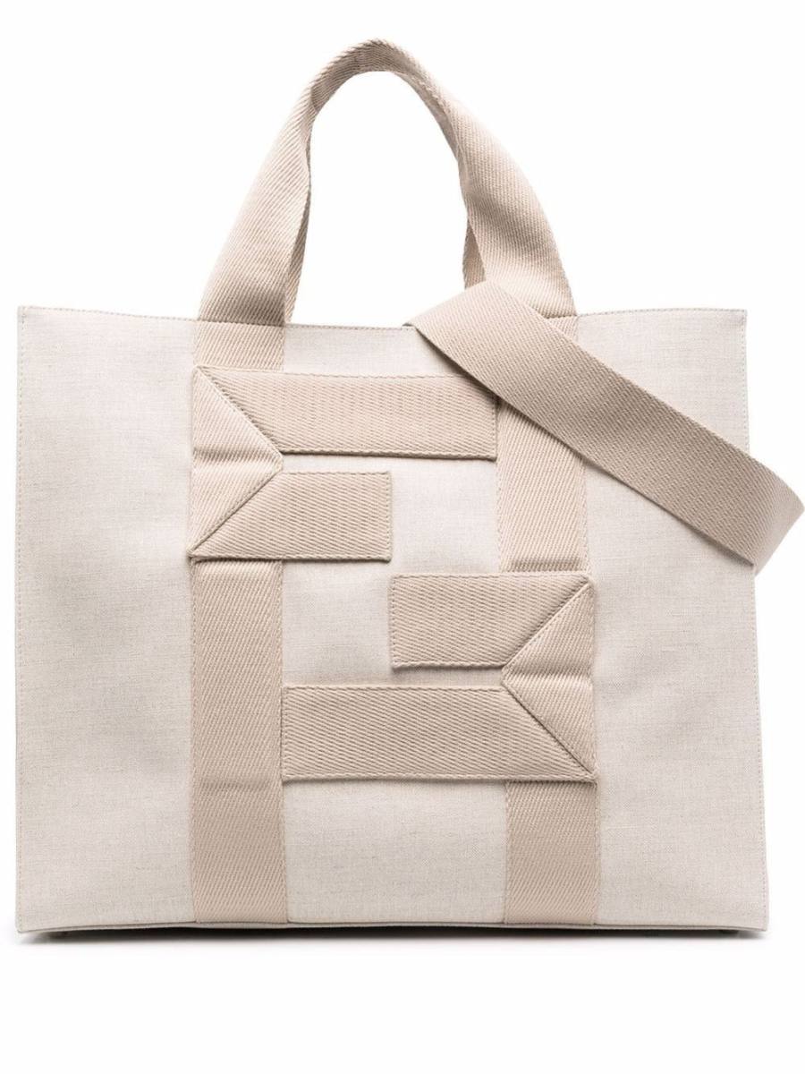 FF motif embroidered-logo tote bag