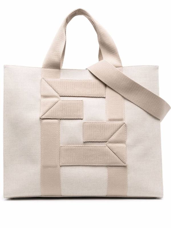 FF motif embroidered-logo tote bag
