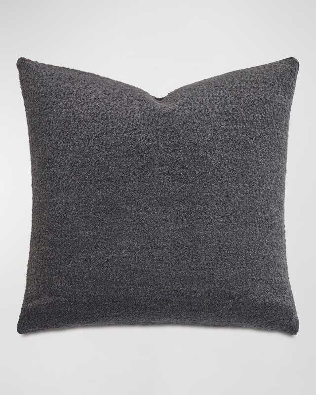 Lobos Slate Boucle Decorative Pillow, 22" Square