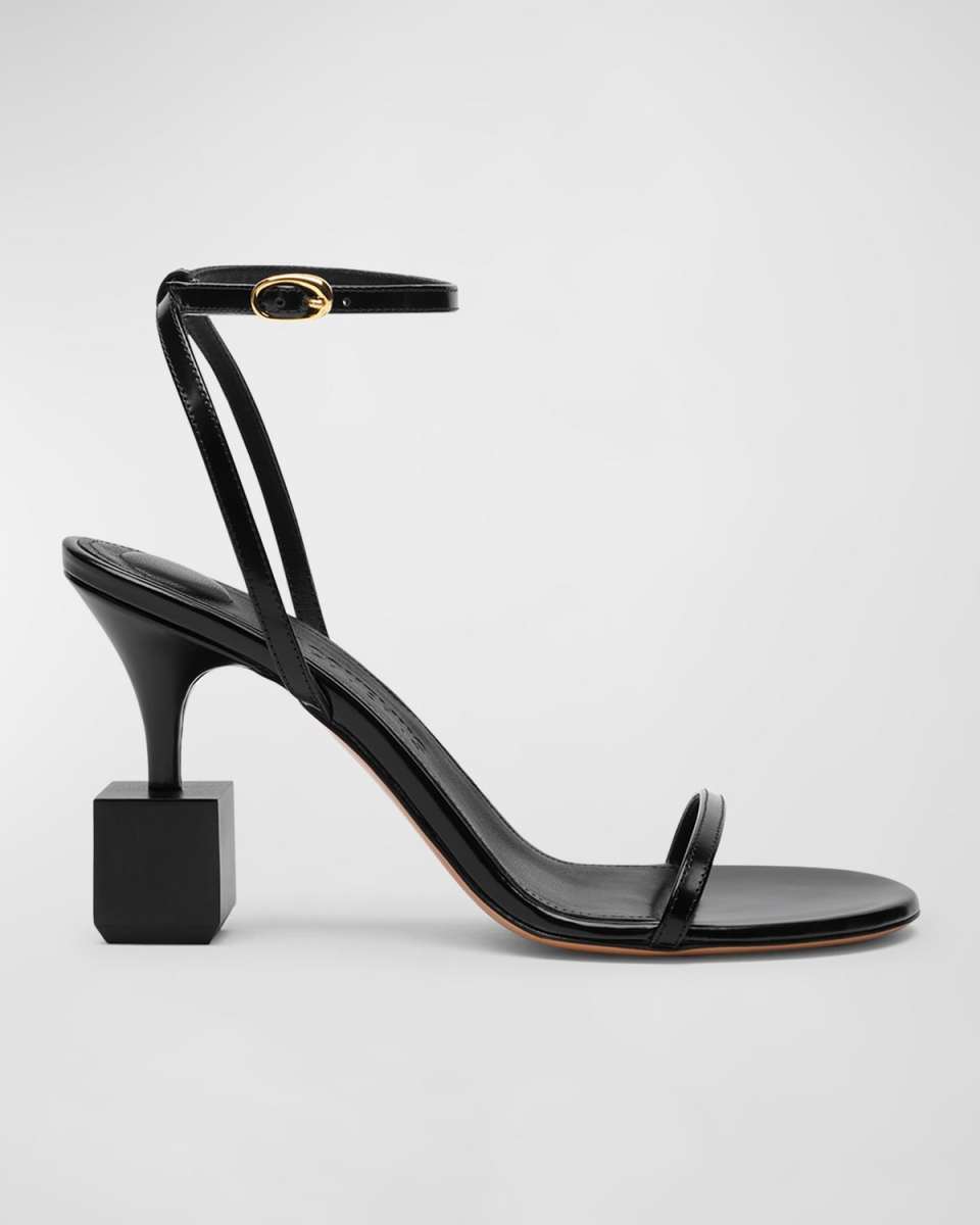 Lambskin Leather Ankle-Strap Sandals