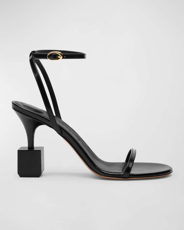 Lambskin Leather Ankle-Strap Sandals