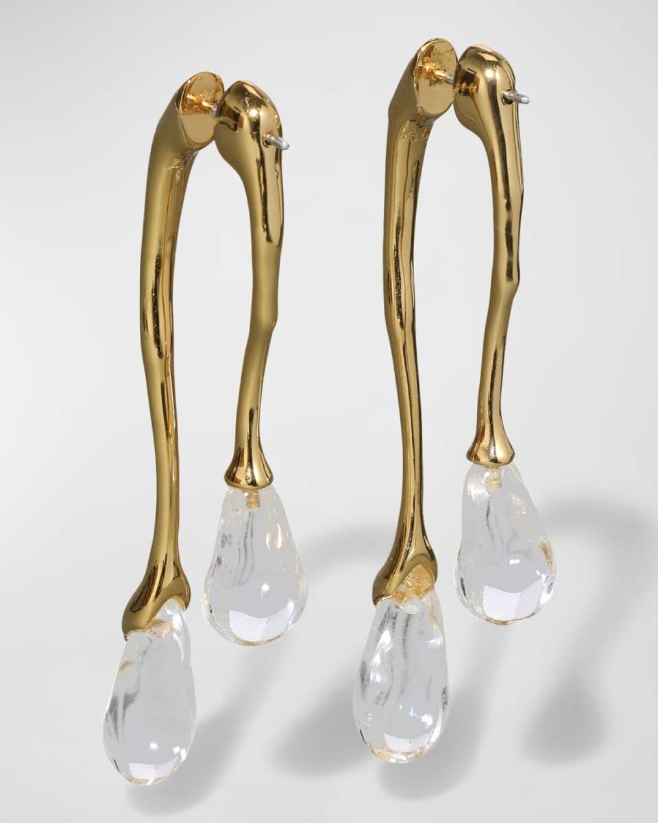 Lucite Front-Back Double Drop Earrings