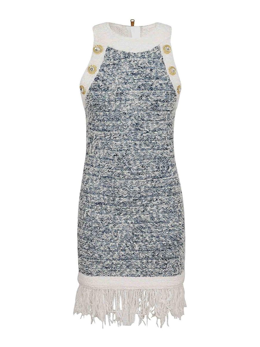 Balmain Robe Courte - Bleu