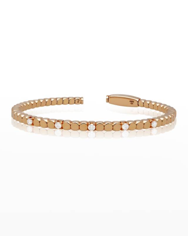 DADO 18k Rose Gold & 5 Diamond Bangle