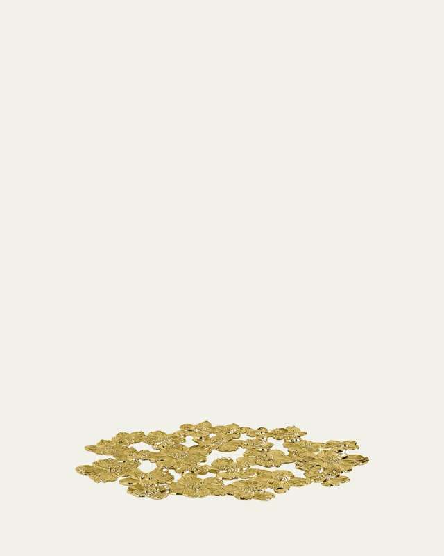 Gold Orchid Trivet