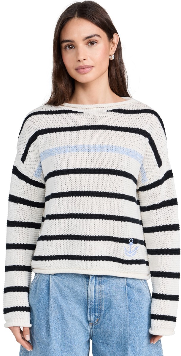 Veronica Beard Jean Rori Sweater Off White/Black