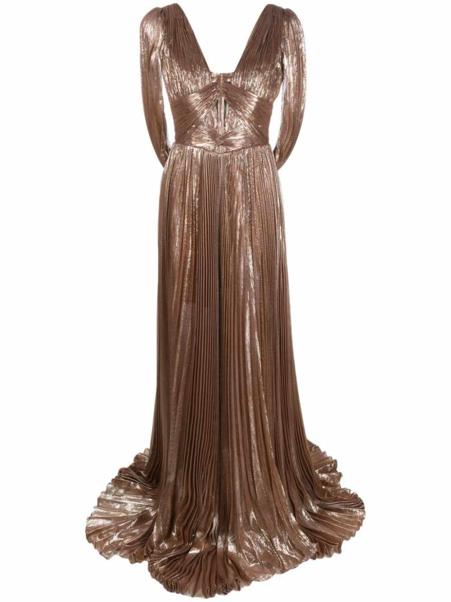 Lara pleated silk dress