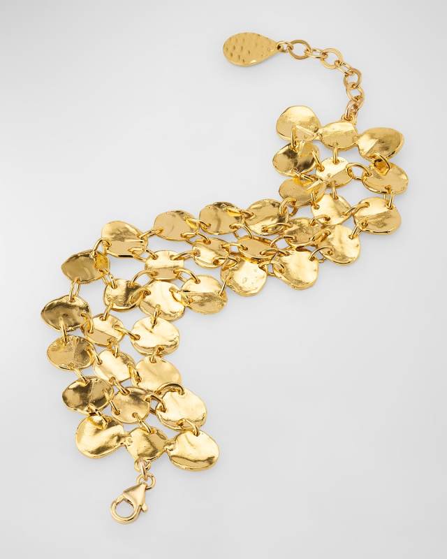 Multi-Circle Gold-Plated Bracelet