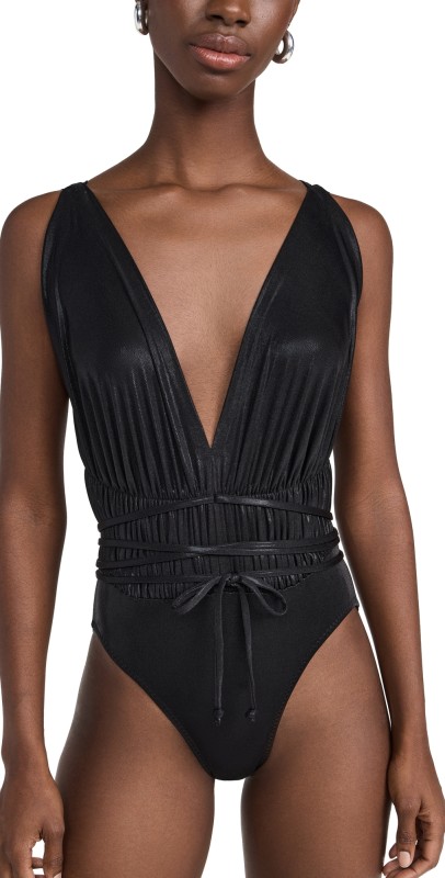 Norma Kamali Goddess Mio One Piece Black
