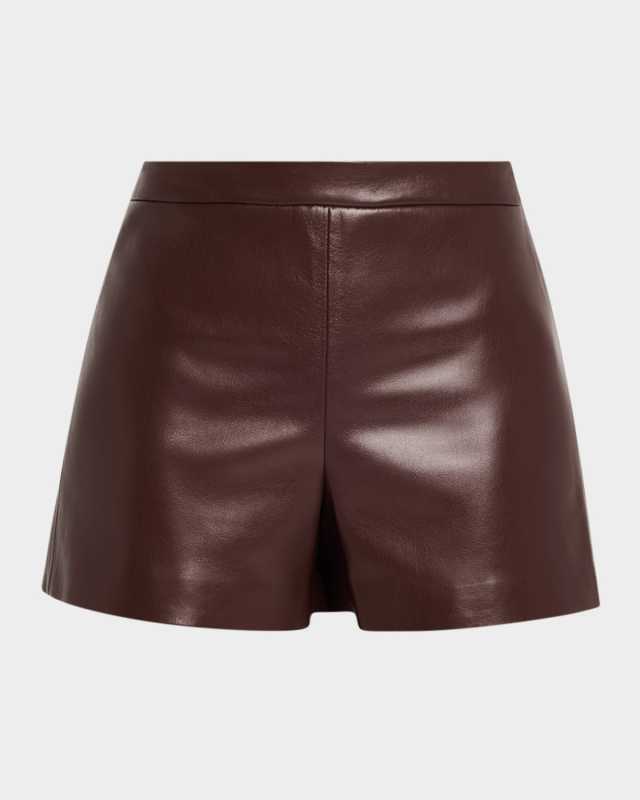 Hera High-Rise Vegan Leather Shorts