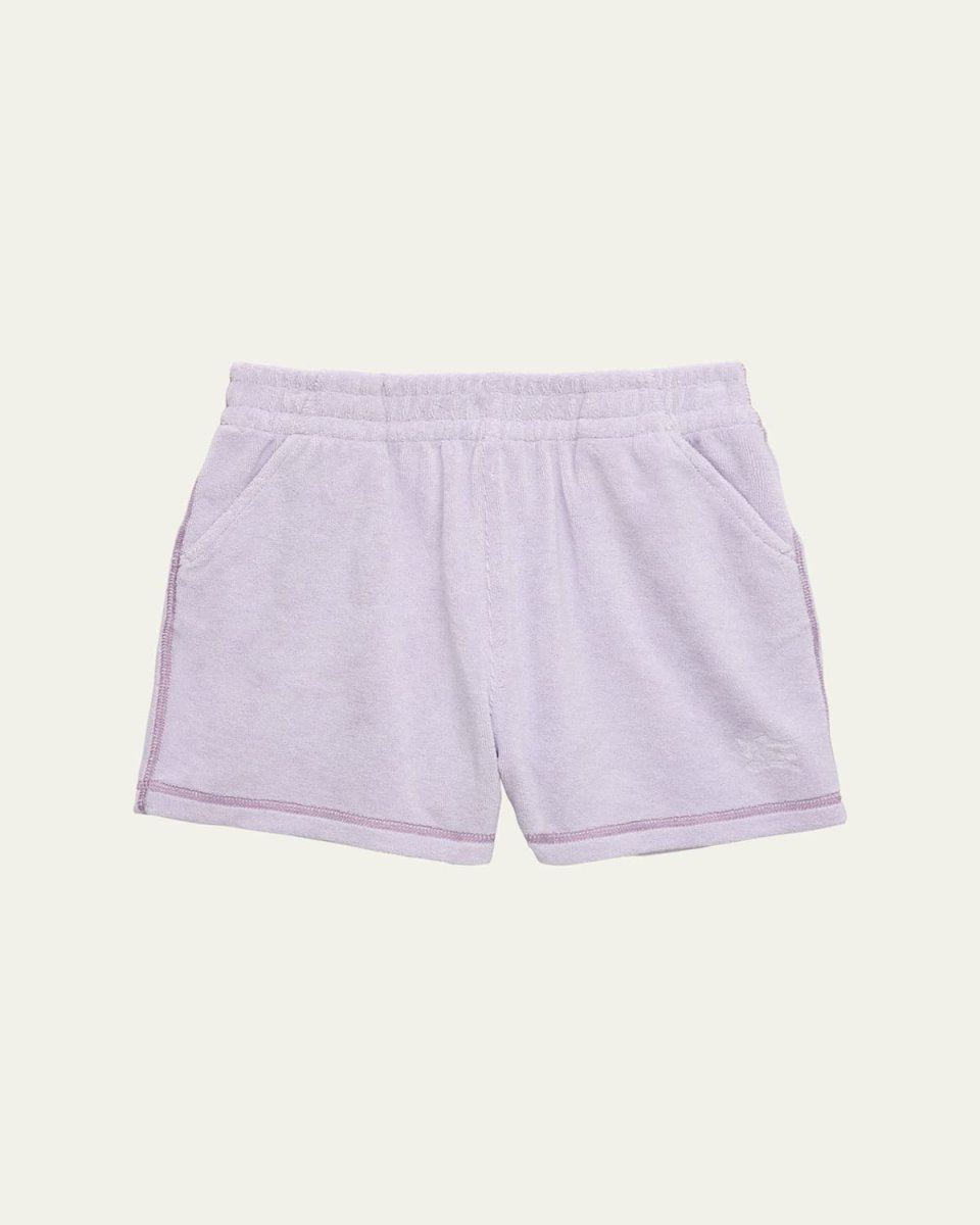 Girl's Nadine EKD Drawstring Cotton Toweling Shorts, Size 3-1