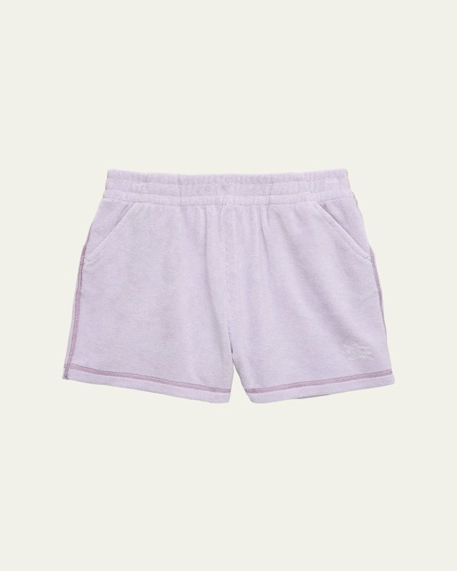 Girl's Nadine EKD Drawstring Cotton Toweling Shorts, Size 3-1