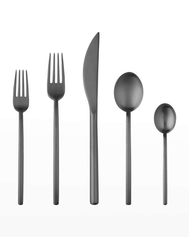 Oro Nero Due 5-Piece Flatware Set