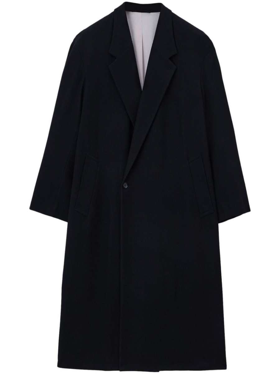 double breasted maxi-coat