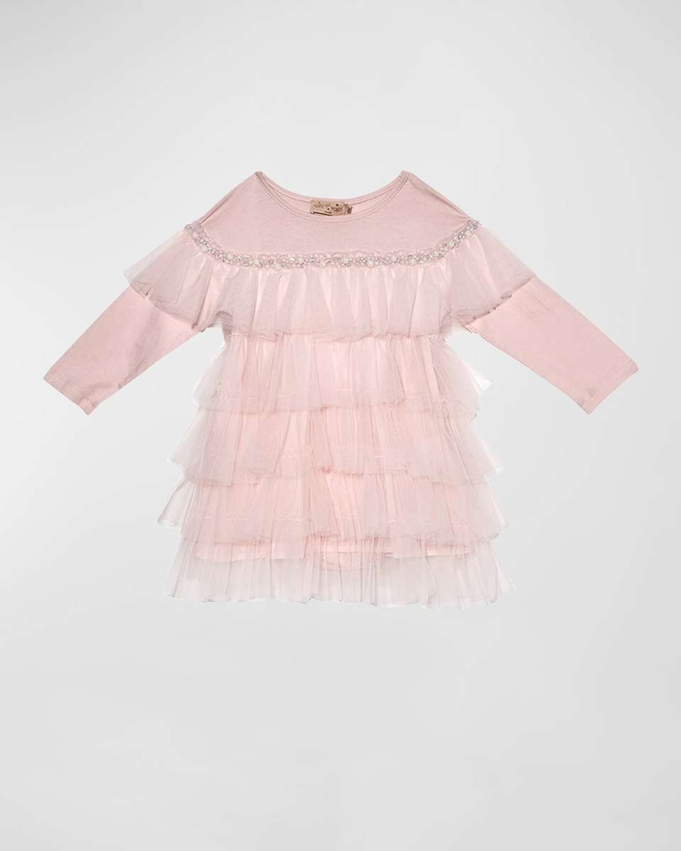 Girl's Prancer Embellished Tulle Dress, Size 3M-24