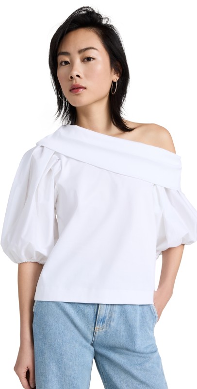 Tanya Taylor Georgia Top Optic White