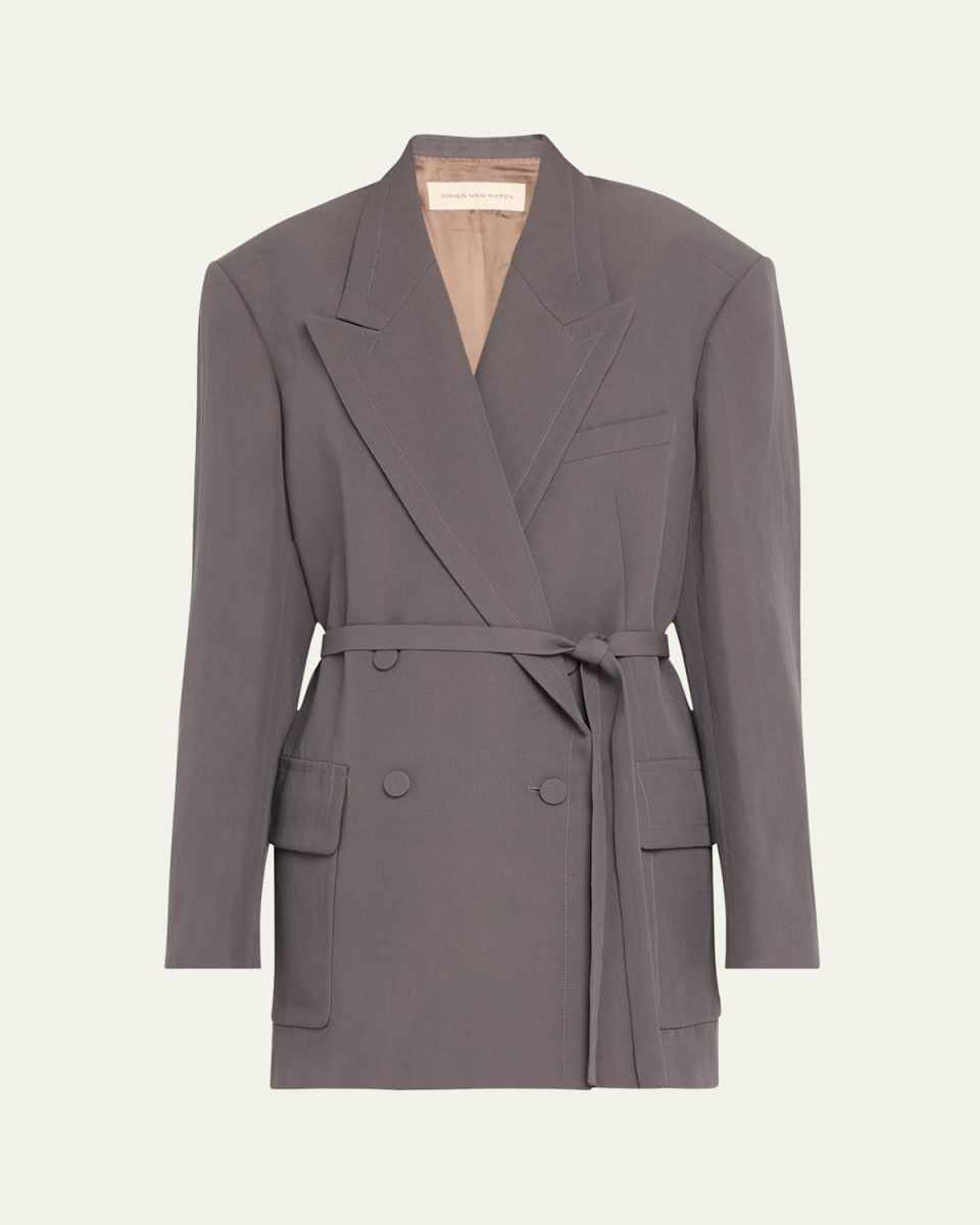 Bless Double-Breast Belted Wool Jacket
