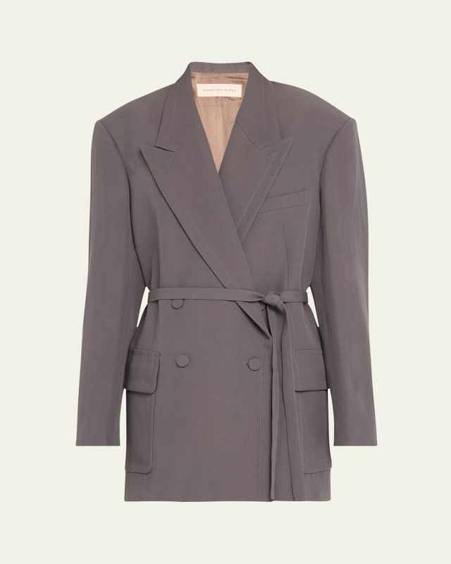 Bless Double-Breast Belted Wool Jacket