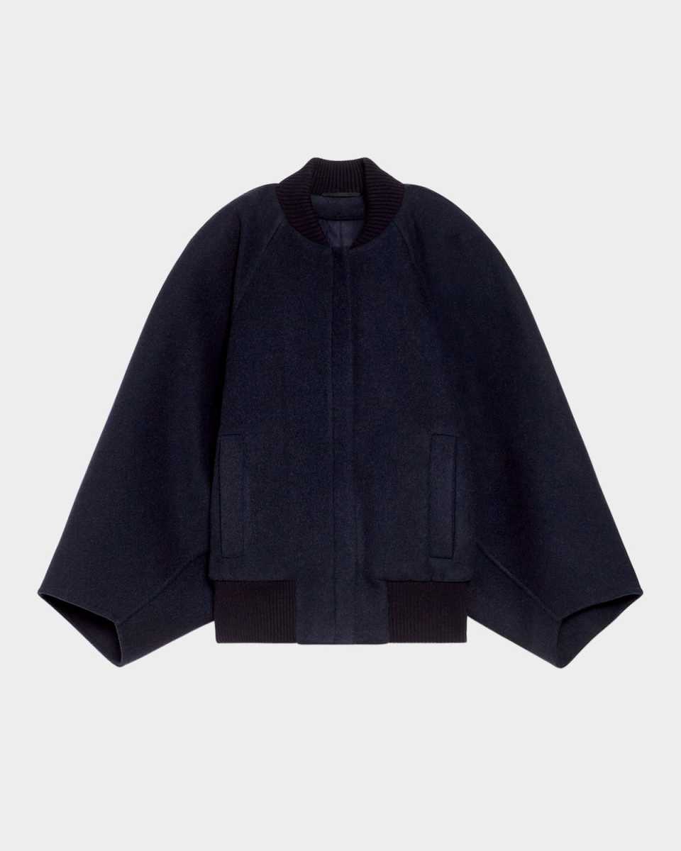 Zenone Cashmere Oversized Bomber Jacket