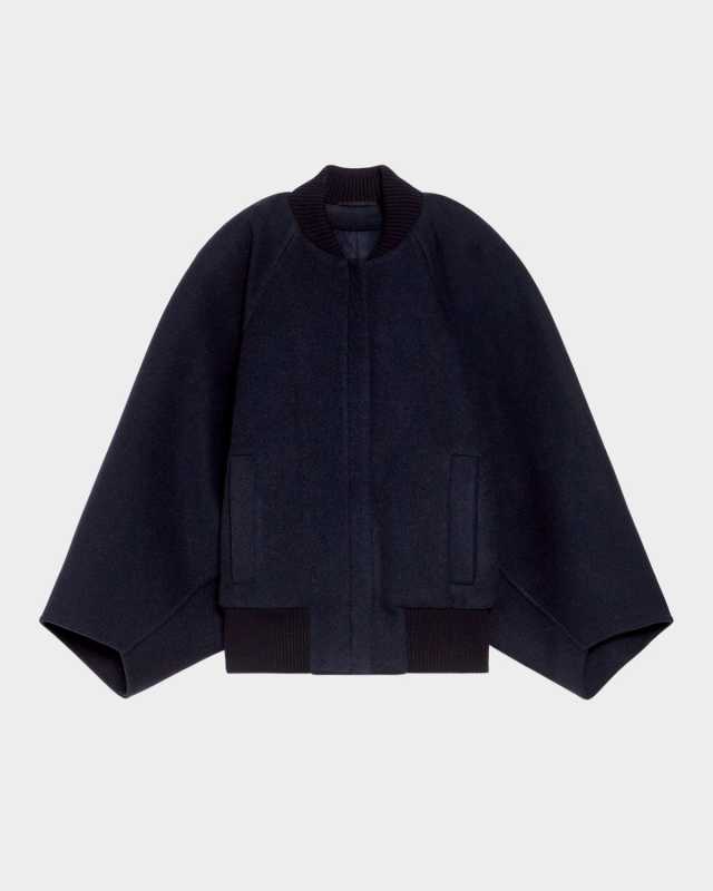 Zenone Cashmere Oversized Bomber Jacket