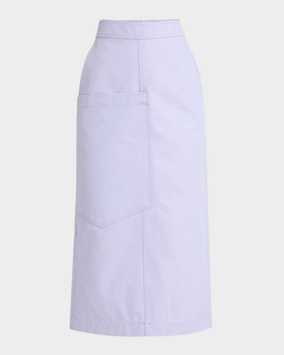 Coated Midi Skirt