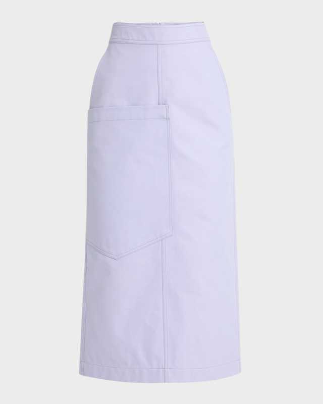 Coated Midi Skirt