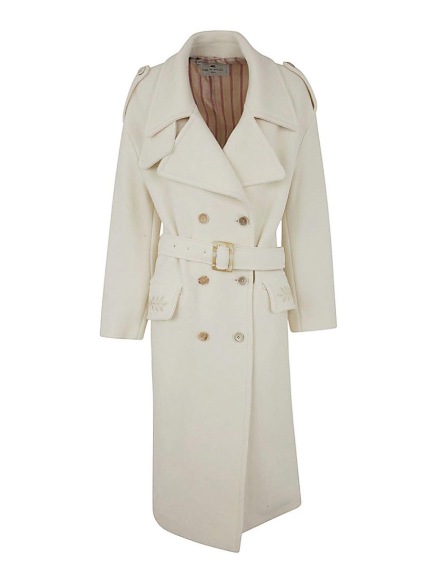 Etro Manteau Court - Blanc